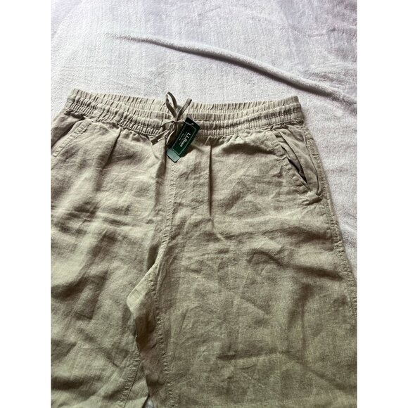 L.L.Bean Womens Linen Wide-Leg Pants 14 Regular Drawstring Casual Outdoor New - Picture 2 of 11